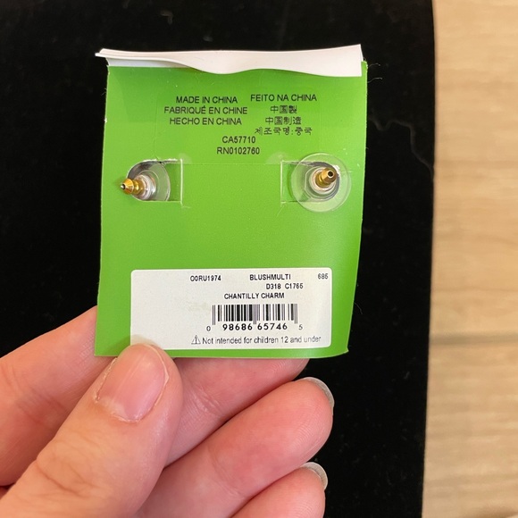 Kate Spade ♠️ Rose Gold and Pearl Earrings Adjustable Ear Jackets - Picture 5 of 6